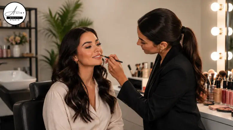 Polished glam makeup services in Orlando FL at A-List Nails & Beauty Studio